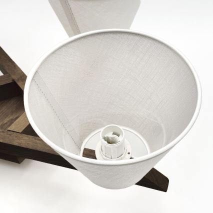 Brilagi - LED Kattovalaisin ANTHONY 5xE14/40W/230V tammi-pähkinä/valkoinen