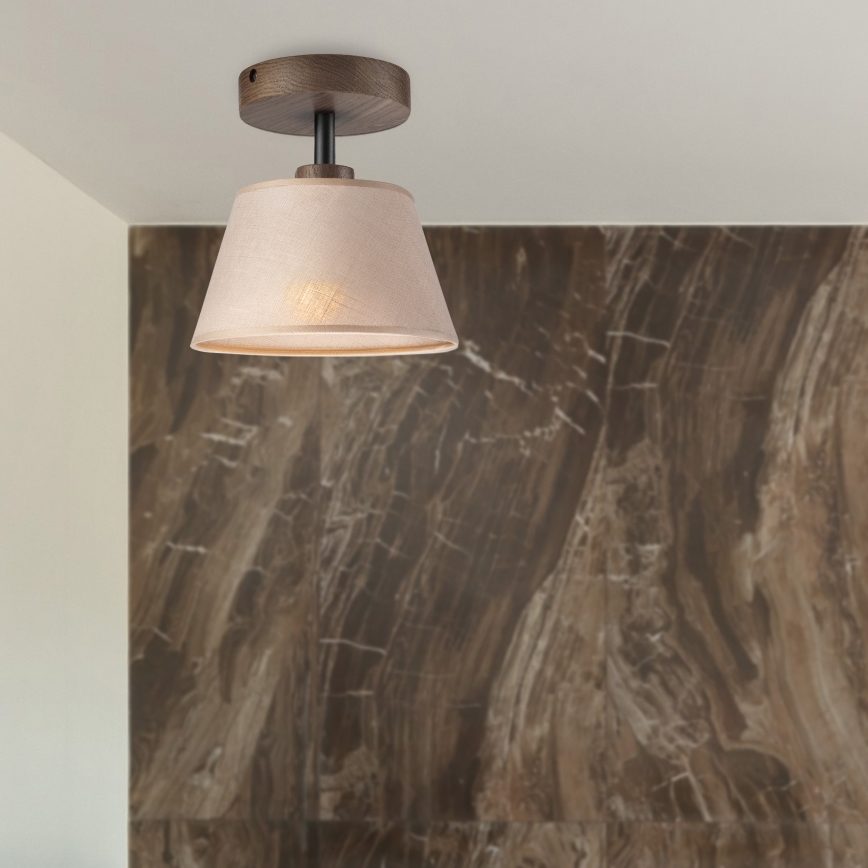 Brilagi - LED Pintakiinnitteinen kattokruunu ANTHONY 1xE14/60W/230V tammi-pähkinä/beige