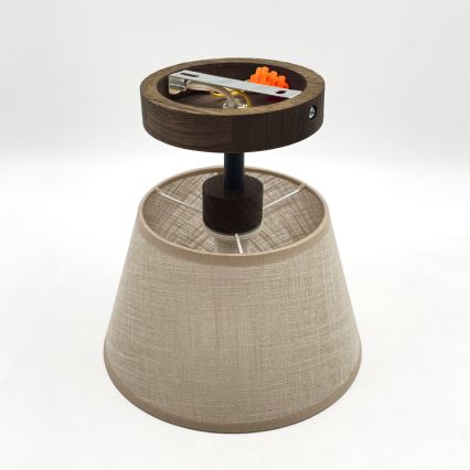 Brilagi - LED Pintakiinnitteinen kattokruunu ANTHONY 1xE14/60W/230V tammi-pähkinä/beige