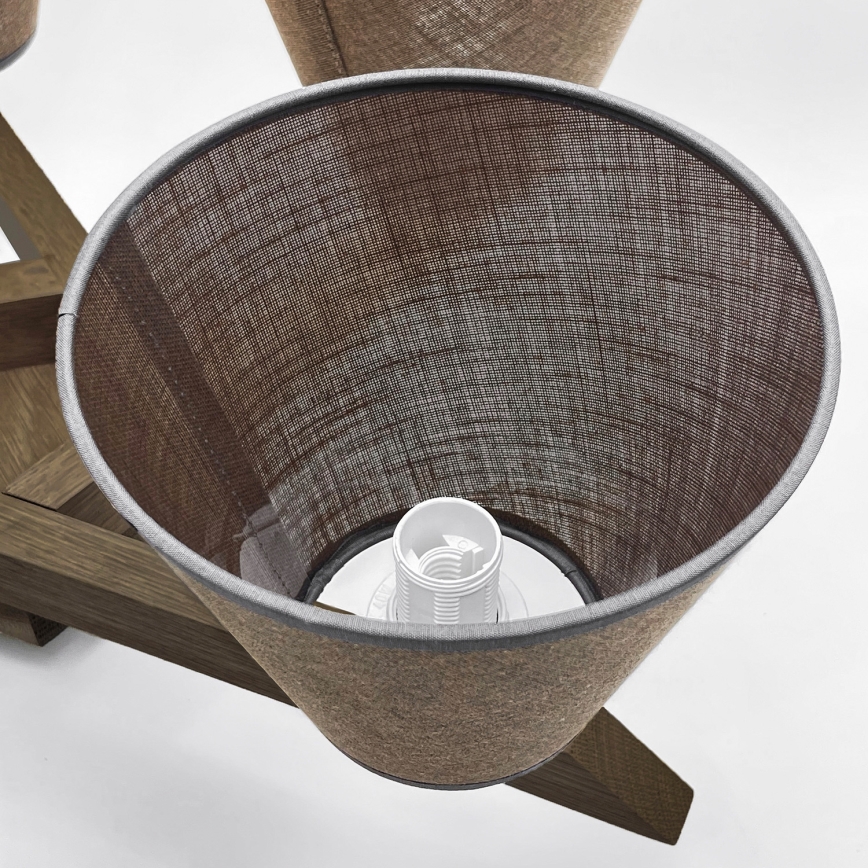 Brilagi - LED Katto- tai seinävalaisin ANTHONY 5xE14/40W/230V tammi-pähkinä/ruskea