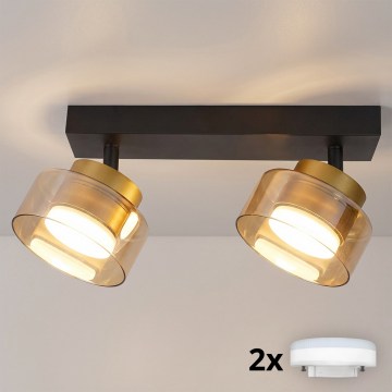 Brilagi - LED AURA LUX kohdevalaisin 2xGX53/30W/230V musta/kulta