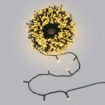 BRILAGI - LED-aurinkokäyttöinen jouluvalosarja 300xLED/8 toimintoa, 32 m, 1200 mAh, IP65, lämmin valkoinen
