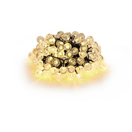 Brilagi - LED-aurinkokäyttöinen koristevalosarja BUBBLE, 300 x LED / 8 toimintoa, 30 m, IP65, lämmin valkoinen, 500 mAh