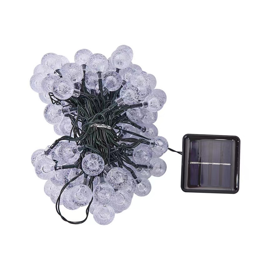 BRILAGI - LED-aurinkokäyttöinen koristevalosarja BUBBLE 300xLED/8 toimintoa 30m IP65 lämpimän valkoinen 500 mAh