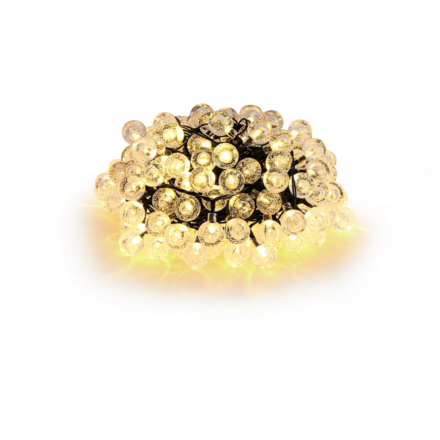 BRILAGI - LED-aurinkokäyttöinen koristevalosarja BUBBLE 300xLED/8 toimintoa 30m IP65 lämpimän valkoinen 500 mAh