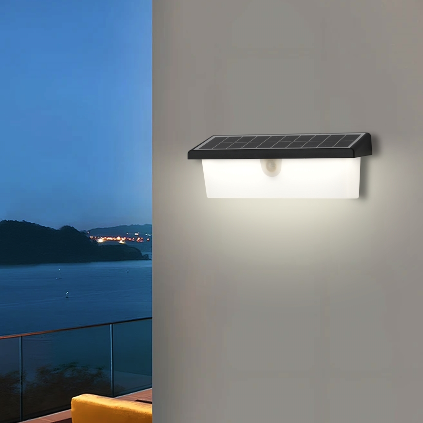 Brilagi - LED aurinkokäyttöinen seinävalaisin anturilla SUN RAY LED/6W/3,7V 2200 mAh IP44