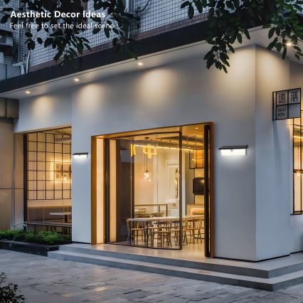 Brilagi - LED aurinkokäyttöinen seinävalaisin anturilla SUN RAY LED/6W/3,7V 2200 mAh IP44