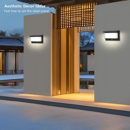 Brilagi - LED-aurinkoseinävalaisin anturilla SUN LUME LED/10W/3,7V 4000 mAh IP44