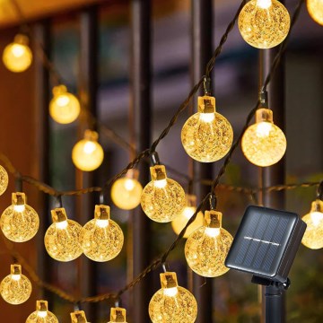 Brilagi - LED Aurinkokenno koristeellinen ketju BUBBLE 200xLED/8 toiminnot 20m IP65 lämpimänvalkoinen