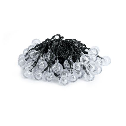 Brilagi - Aurinkokäyttöinen LED-koristevaloketju BUBBLE 50xLED/8 toimintoa 7m IP65 lämmin valkoinen 600 mAh