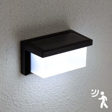 Brilagi - LED-aurinkoseinävalaisin liiketunnistimella ja hämäräkytkimellä BRICK LED/12W/5,5V 1200 mAh IP65