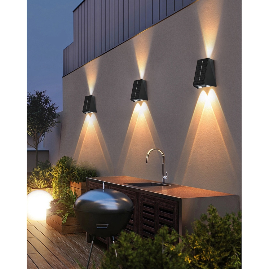 Brilagi - LED aurinkokäyttöinen seinävalaisin PYRAMID LED/2W/3,2V 1300 mAh IP54