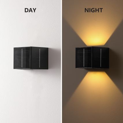 Brilagi - LED aurinkokäyttöinen seinävalaisin SOLAR CUBE LED/2W/3,2V 1300 mAh IP54