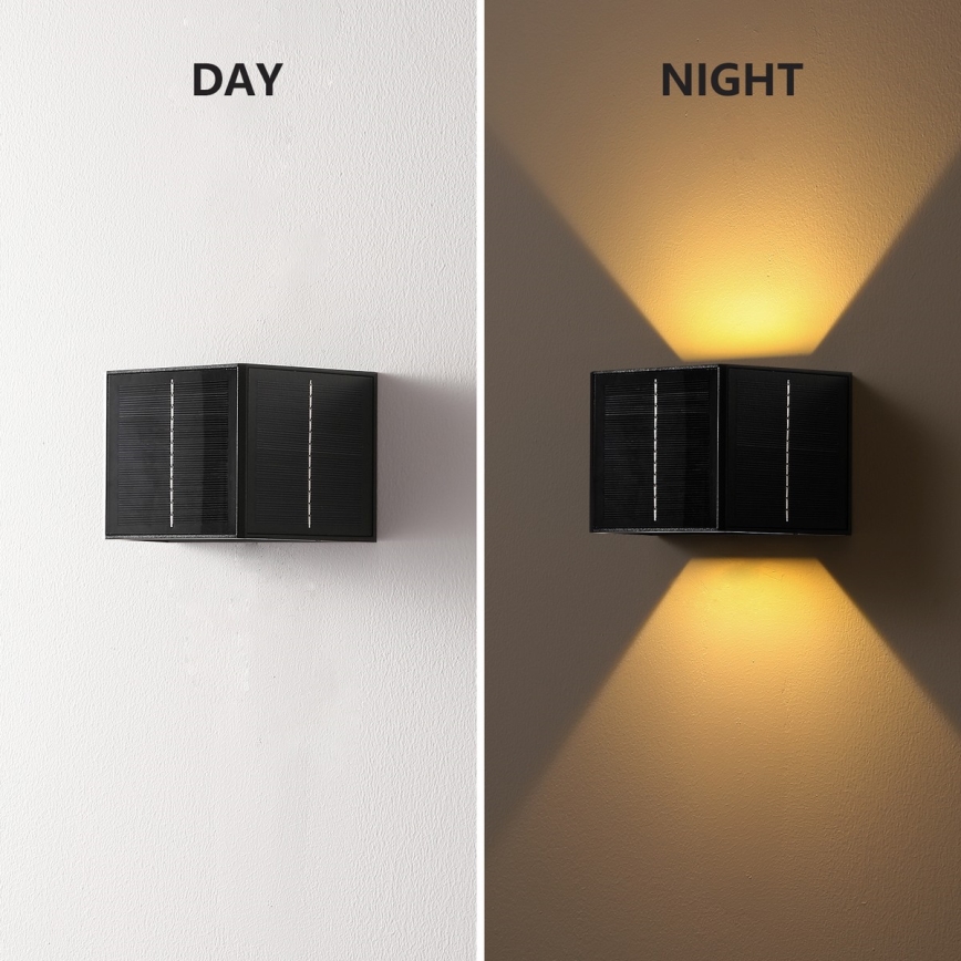 Brilagi - LED aurinkokäyttöinen seinävalaisin SOLAR CUBE LED/2W/3,2V 1300 mAh IP54