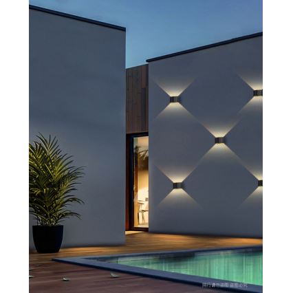 Brilagi - LED aurinkokäyttöinen seinävalaisin SOLAR CUBE LED/2W/3,2V 1300 mAh IP54