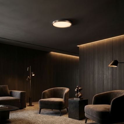 Brilagi - LED-himmennettävä kattovalaisin FANCIA LED/48W/230V 3000-6500K halkaisija 39 cm hopea + kaukosäädin