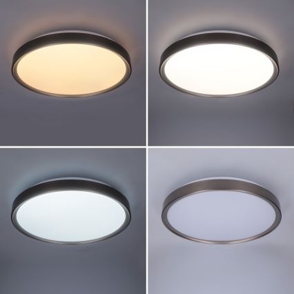 Brilagi - LED-himmennettävä kattovalaisin FANCIA LED/48W/230V 3000-6500K halkaisija 39 cm hopea + kaukosäädin