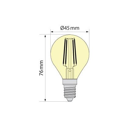 Brilagi - LED-filamenttilamppu FILAMENT CLASIC ONE P45 E14/6,5W/230V 3000K