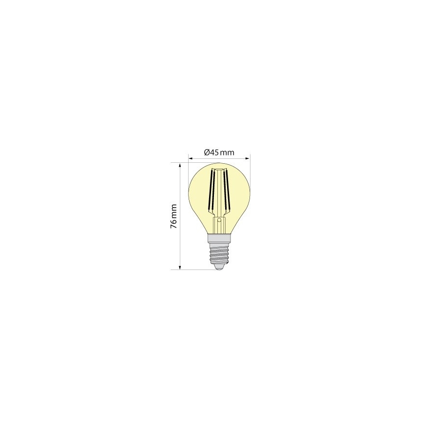 Brilagi - LED-filamenttilamppu FILAMENT CLASIC ONE P45 E14/6,5W/230V 3000K