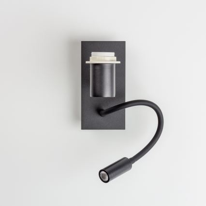 BRILAGI - LED Lasten taivutettava seinävalaisin BOBO 1xE27/25W/230V + LED/3W musta/valkoinen/vaaleanpunainen/balettitossut