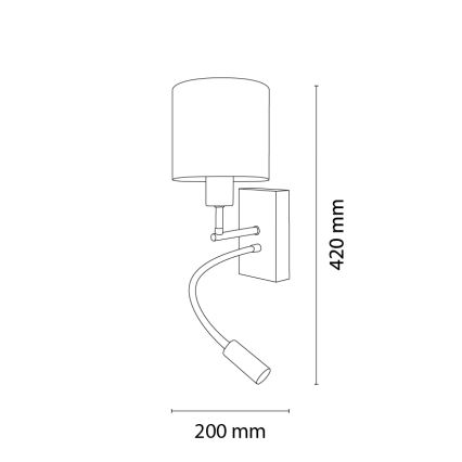 BRILAGI - LED lasten taipuisa seinälamppu BOBO WOOD 1xE27/25W/230V + LED/3W tammi/musta/valkoinen/eläinhahmot