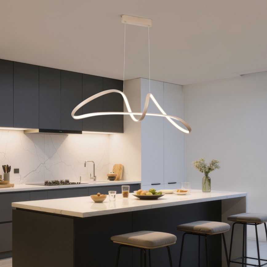 Brilagi - TWISTER LED-himmennettävä riippuvalaisin vaijerilla LED/60W/230V 3000-6000K beige + kaukosäädin