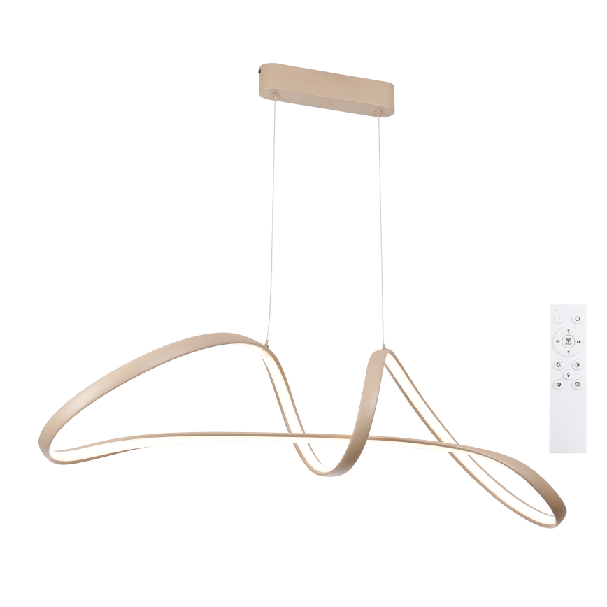 Brilagi - TWISTER LED-himmennettävä riippuvalaisin vaijerilla LED/60W/230V 3000-6000K beige + kaukosäädin