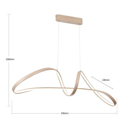Brilagi - TWISTER LED-himmennettävä riippuvalaisin vaijerilla LED/60W/230V 3000-6000K beige + kaukosäädin