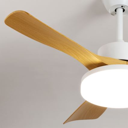 Brilagi - LED-himmennettävä kattotuuletin LED/34W/230V 3000-6500K halkaisija 106 cm valkoinen/ruskea + kaukosäädin