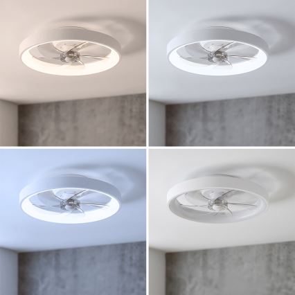 Brilagi - himennettävä LED-kattotuuletin LED/34W/230V halkaisija 50 cm valkoinen + kaukosäädin