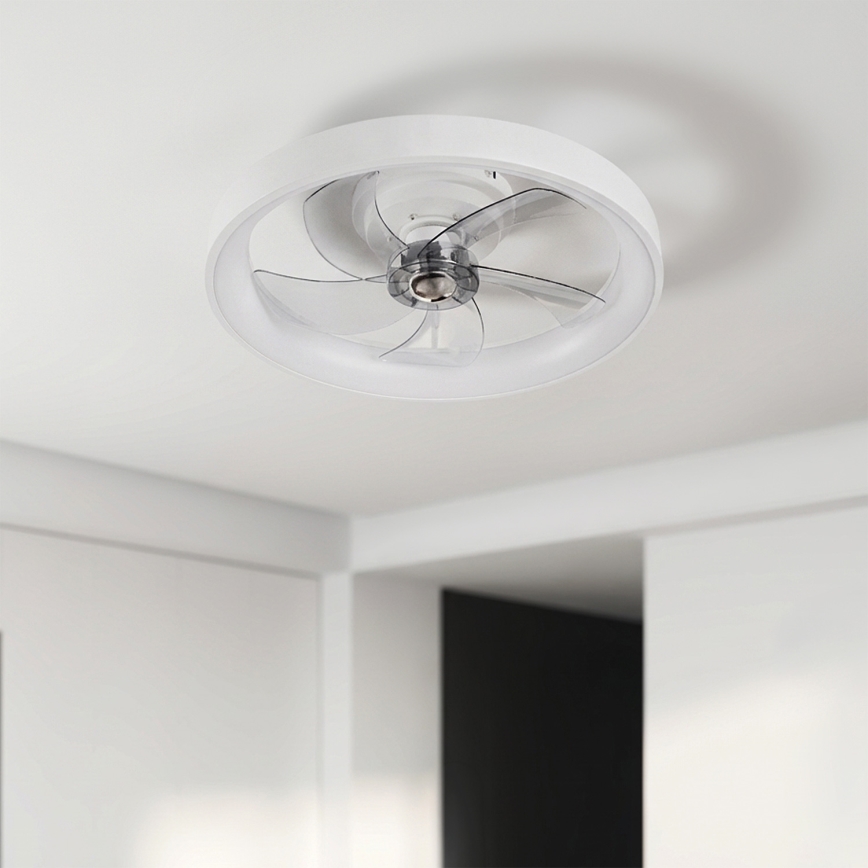 Brilagi - himennettävä LED-kattotuuletin LED/34W/230V halkaisija 50 cm valkoinen + kaukosäädin