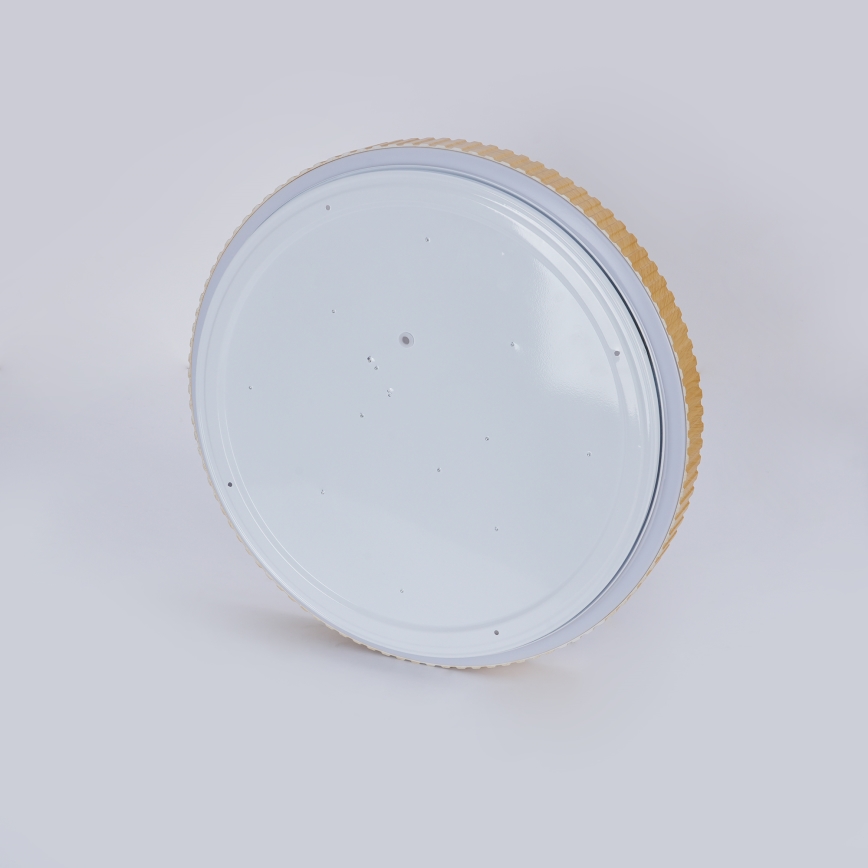 Brilagi - LED-himmennettävä kattovalaisin CORVO LED/72W/230V 3000-6000K puukuosi halkaisija 50 cm + kaukosäädin
