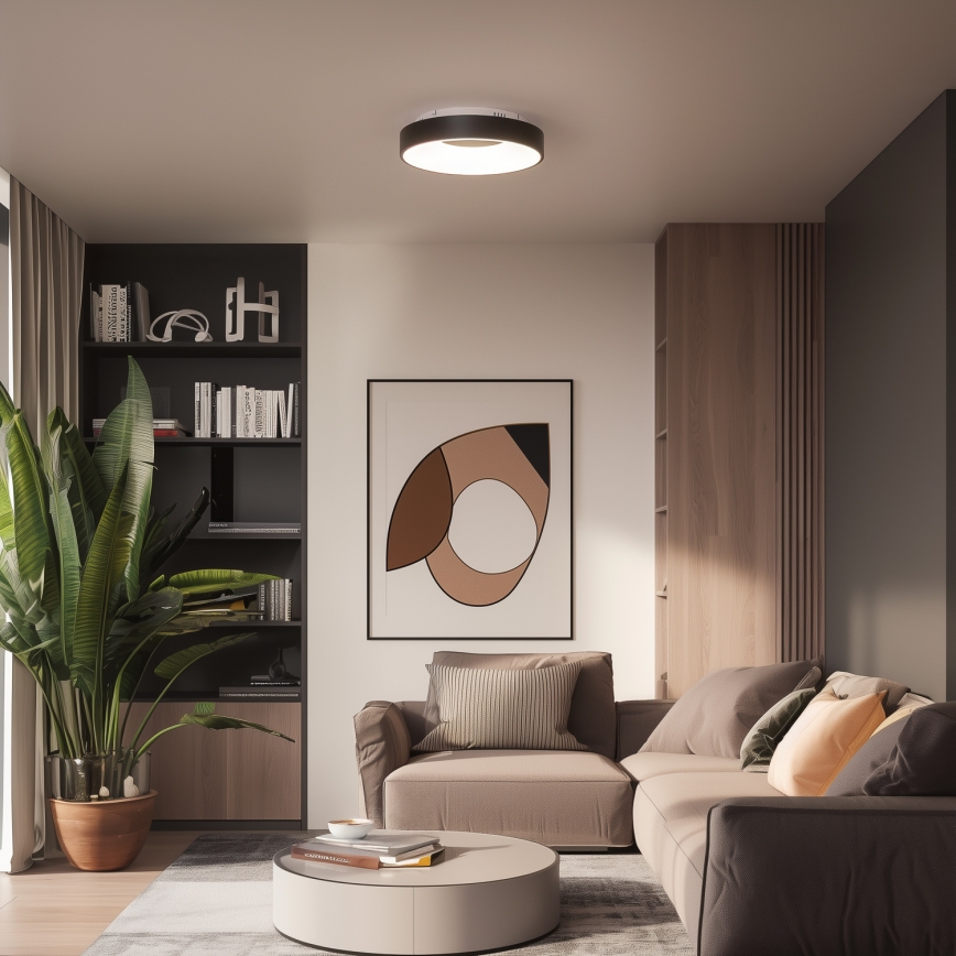 Brilagi - himmennettävä LED-kattovalaisin FALCON II LED/67W/230V 3000-6500K Ø 40 cm musta + kaukosäädin