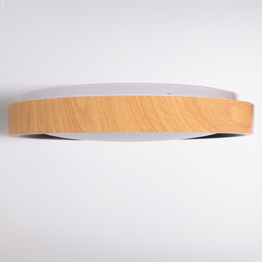 Brilagi - Himmennettävä LED-kattovalaisin FLOCO LED/48W/230V 3000-6500K halkaisija 40 cm puukuvio/musta + kaukosäädin