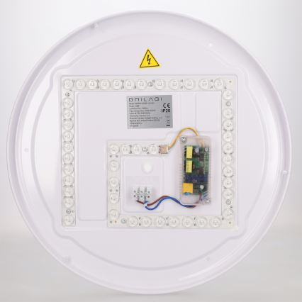 Brilagi - Himmennettävä LED-kattovalaisin FLOCO LED/48W/230V 3000-6500K halkaisija 40 cm puukuvio/musta + kaukosäädin