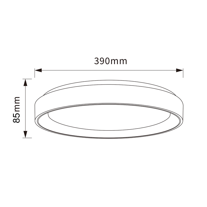 Brilagi - Himmennettävä LED-kattovalaisin FLOCO LED/48W/230V 3000-6500K halkaisija 40 cm puukuvio/musta + kaukosäädin