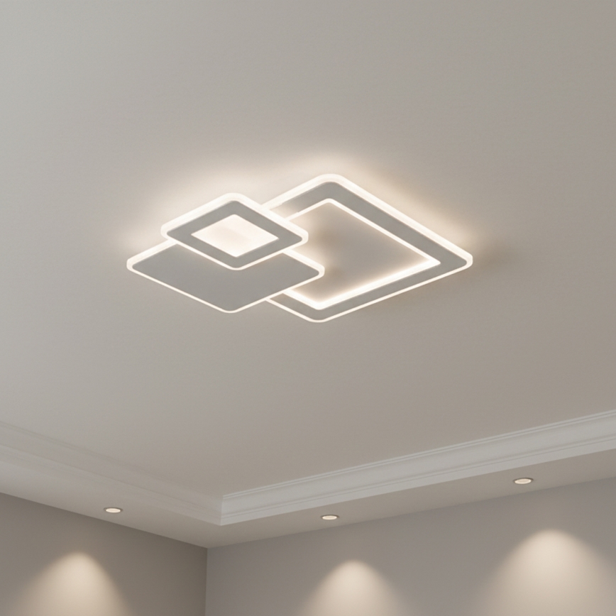 BRILAGI - LED Himennettävä kattovalaisin MODERN LED/93W/230V 3000-6000K 48,5x48,5 cm + kaukosäädin