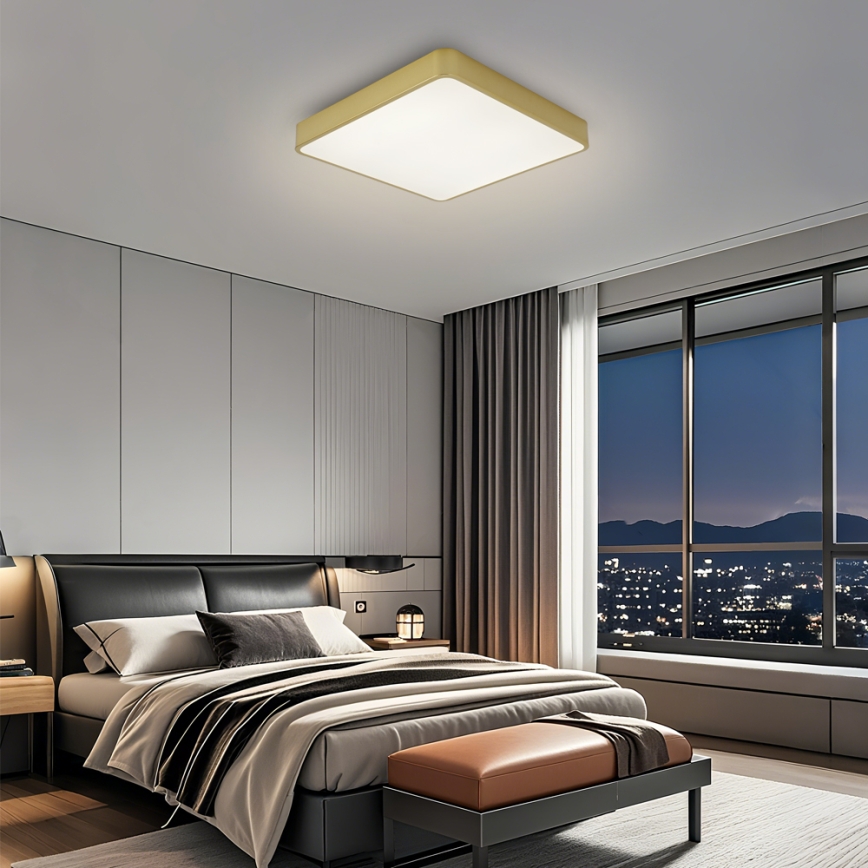 Brilagi - himmennettävä LED-kattovalaisin POOL LED/48W/230V 3000-6000K 50x50 cm kultainen + kaukosäädin