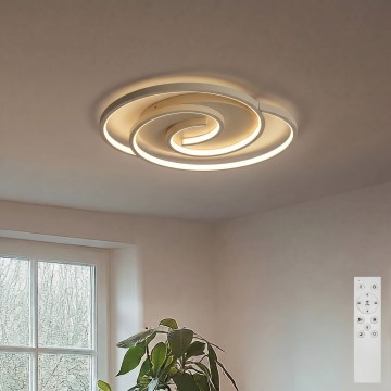 BRILAGI - LED Himennettävä kattovalaisin VELO LED/70W/230V 3000-6500K 38x47,8 cm beige + kaukosäädin