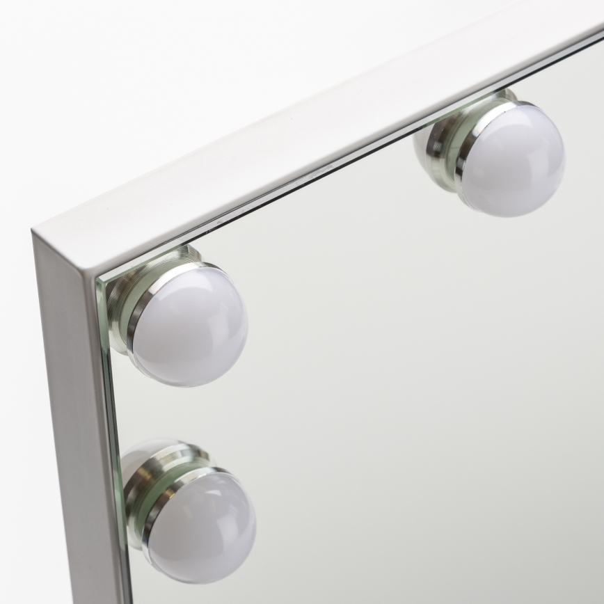 BRILAGI - LED himennettävä meikkipeili HOLLYWOOD LED/15W/230V CCT + USB valkoinen