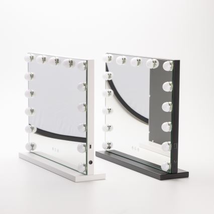 BRILAGI - LED himennettävä meikkipeili HOLLYWOOD LED/15W/230V CCT + USB valkoinen