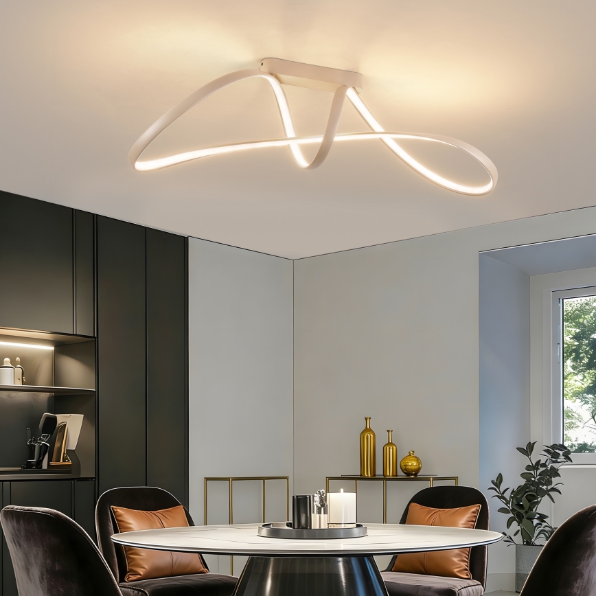 Brilagi - LED himmennettävä pinta-asennettava kattovalaisin TWISTER LED/60W/230V 3000-6000K beige + kaukosäädin
