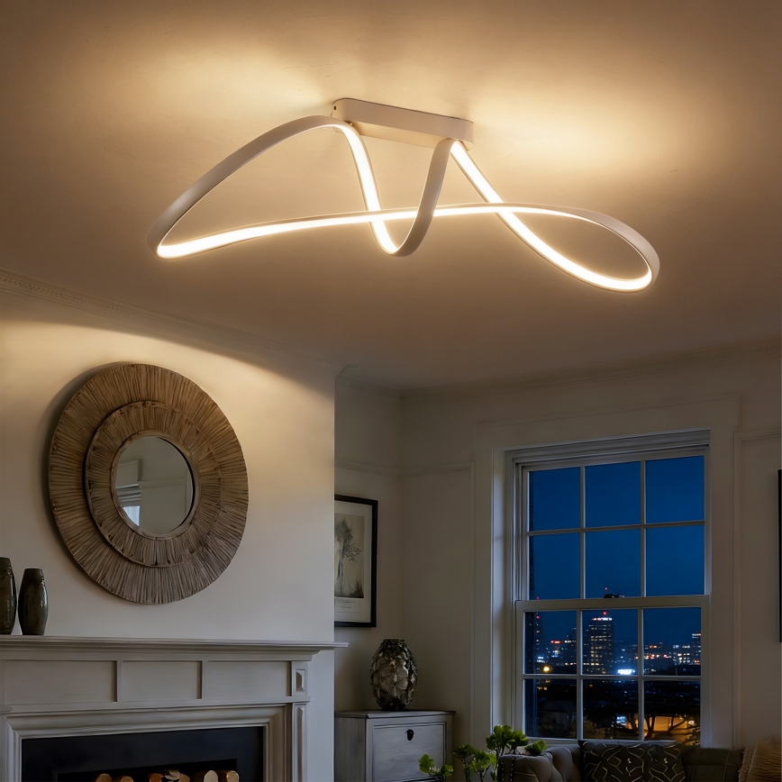 Brilagi - LED himmennettävä pinta-asennettava kattovalaisin TWISTER LED/60W/230V 3000-6000K beige + kaukosäädin