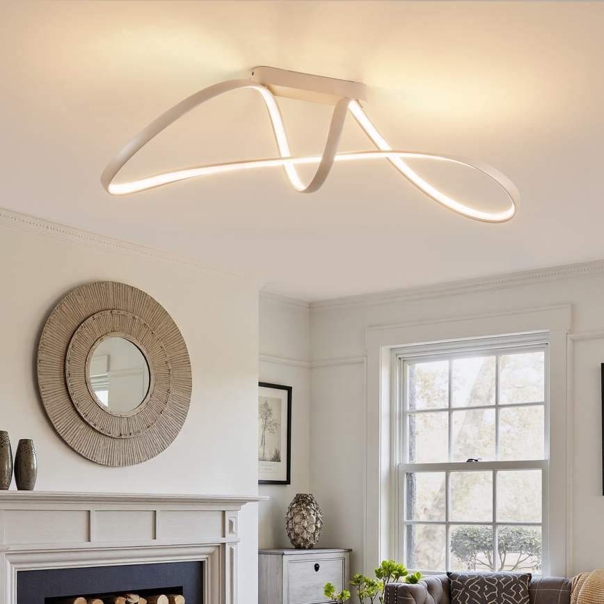 Brilagi - LED himmennettävä pinta-asennettava kattovalaisin TWISTER LED/60W/230V 3000-6000K beige + kaukosäädin