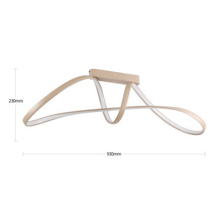 Brilagi - LED himmennettävä pinta-asennettava kattovalaisin TWISTER LED/60W/230V 3000-6000K beige + kaukosäädin