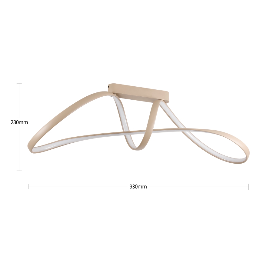 Brilagi - LED himmennettävä pinta-asennettava kattovalaisin TWISTER LED/60W/230V 3000-6000K beige + kaukosäädin