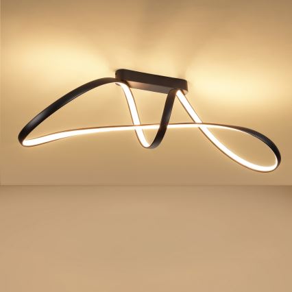 Brilagi - himmennettävä pinta-asennettava LED-kattovalaisin TWISTER LED/60W/230V 3000-6000K musta + kaukosäädin