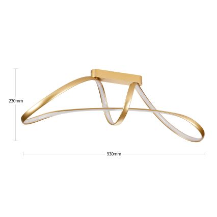 Brilagi - LED himmennettävä pintakiinnitteinen kattovalaisin TWISTER LED/60W/230V 3000-6000K kultainen + kaukosäädin