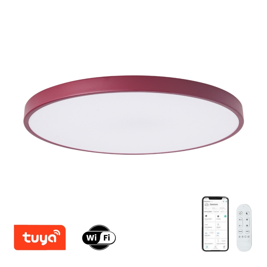 Brilagi - LED himmennettävä valaisin POOL SMART LED/100W/230V halkaisija 80 cm 3000-6000K Wi-Fi Tuya + kaukosäädin burgundinpunainen