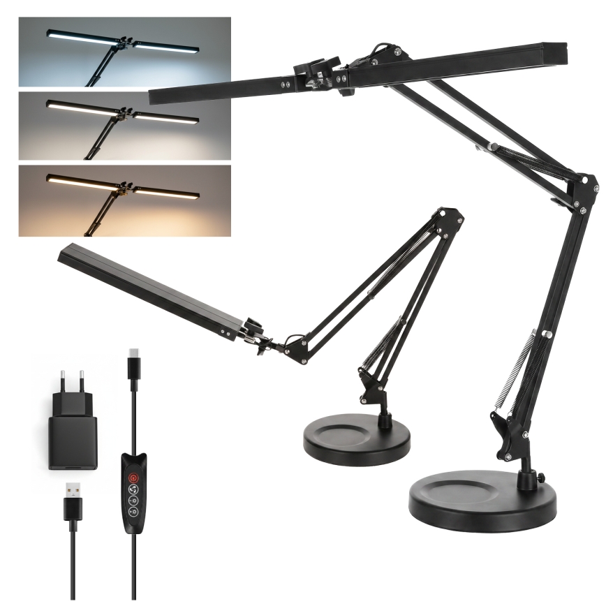 Brilagi - LED Himennettävä pöytälamppu VARIO LED/15W/230V 3000-6000K musta